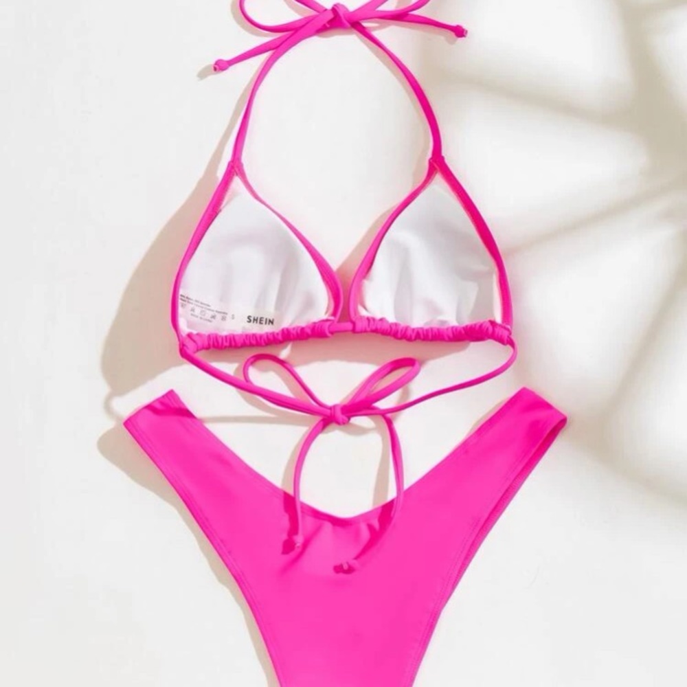 Halter Triangle Bikini Set - Picture 2 of 5